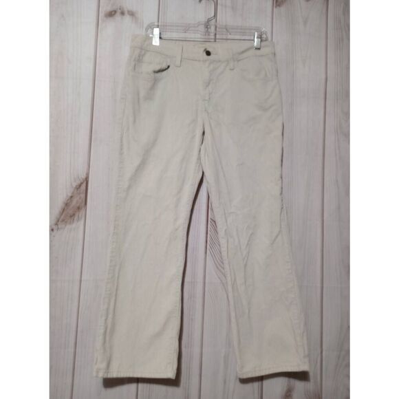 Levi's Pants Ladies 30‎ Cream Corduroy Middy Ankle Bootcut - Picture 1 of 8
